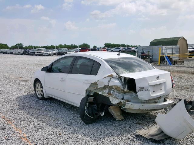 3N1AB61E58L631257 - 2008 NISSAN SENTRA 2.0 WHITE photo 3