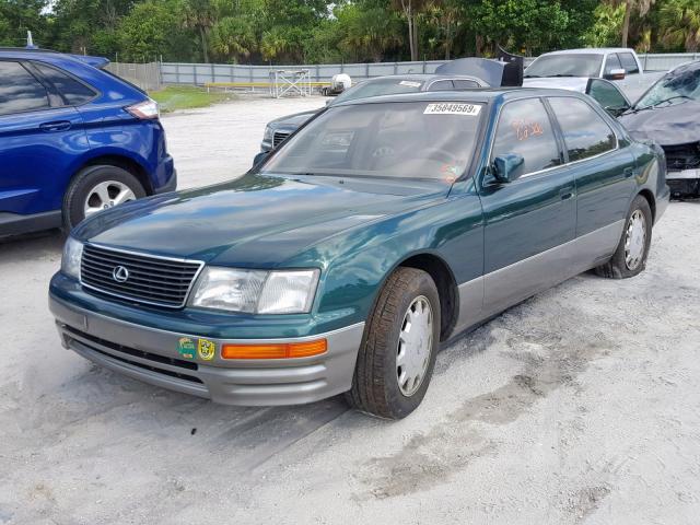 JT8BH28F1V0082123 - 1997 LEXUS LS 400 GREEN photo 2