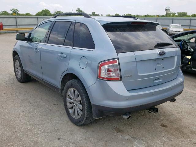 2FMDK39C58BB48144 - 2008 FORD EDGE LIMIT BLUE photo 3