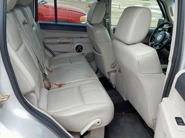 1J8HG58N76C318371 - 2006 JEEP COMMANDER SILVER photo 6