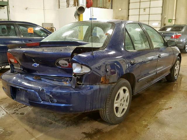 1G1JF5248Y7395637 - 2000 CHEVROLET CAVALIER L BLUE photo 4