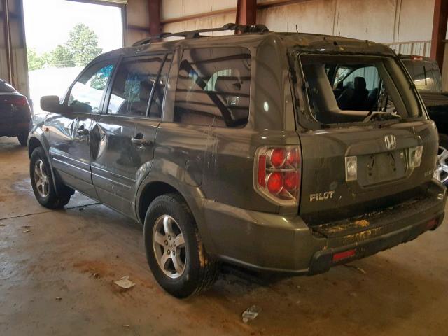 2HKYF18556H518480 - 2006 HONDA PILOT EX GREEN photo 3