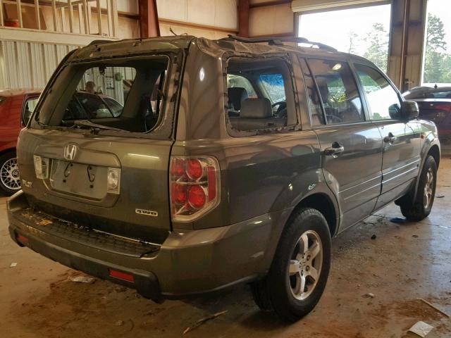 2HKYF18556H518480 - 2006 HONDA PILOT EX GREEN photo 4