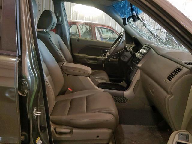 2HKYF18556H518480 - 2006 HONDA PILOT EX GREEN photo 5