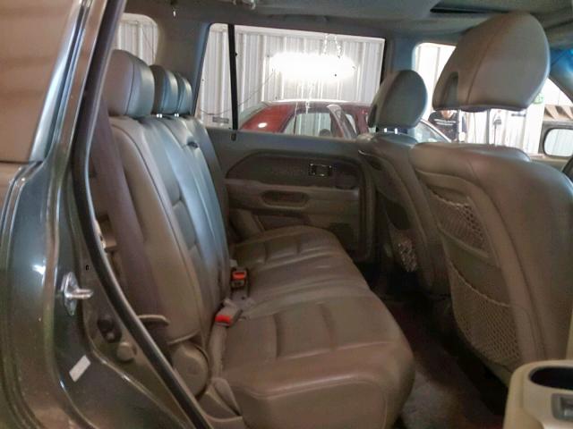 2HKYF18556H518480 - 2006 HONDA PILOT EX GREEN photo 6