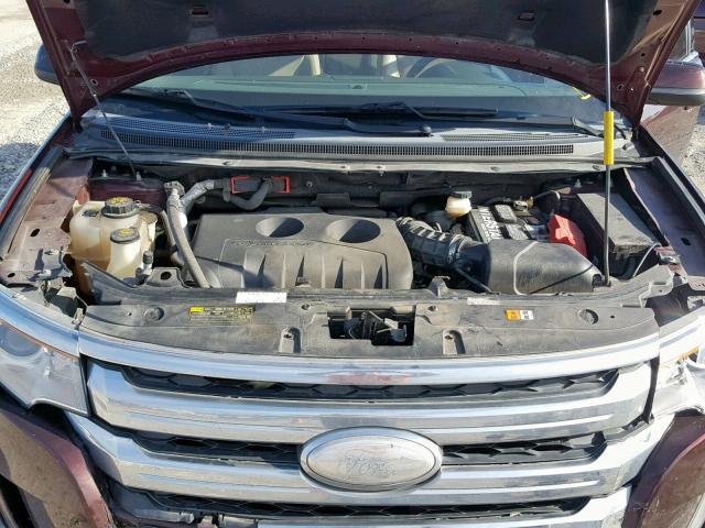 2FMDK3K90CBA58892 - 2012 FORD EDGE LIMIT MAROON photo 7