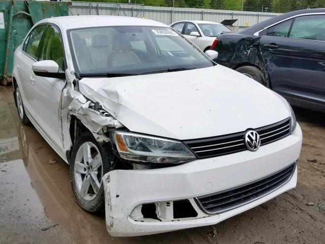 3VWLL7AJ4EM389845 - 2014 VOLKSWAGEN JETTA TDI WHITE photo 1