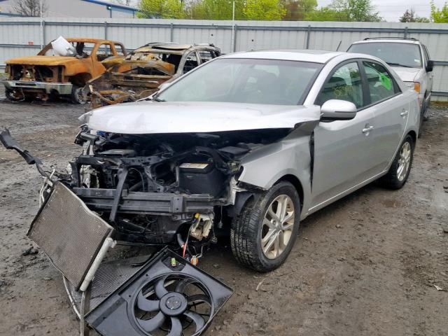 KNAFU4A26C5553049 - 2012 KIA FORTE EX SILVER photo 2