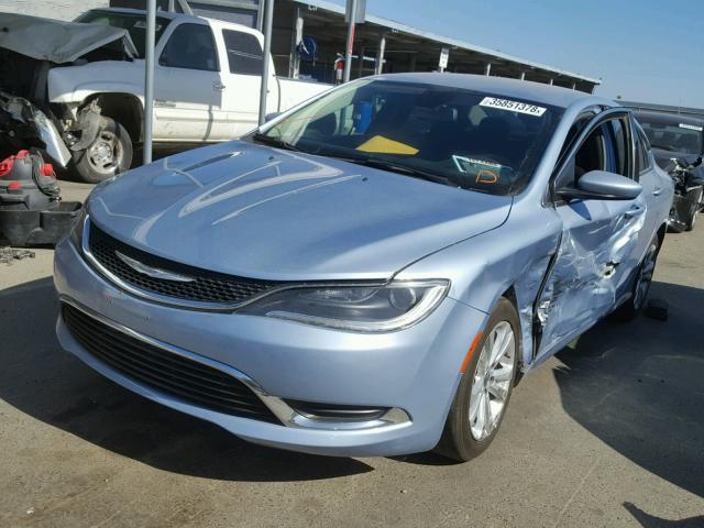 1C3CCCAB9FN693480 - 2015 CHRYSLER 200 LIMITE BLUE photo 2