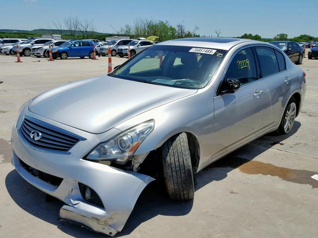 JN1CV6AP2CM934870 - 2012 INFINITI G37 BASE SILVER photo 2