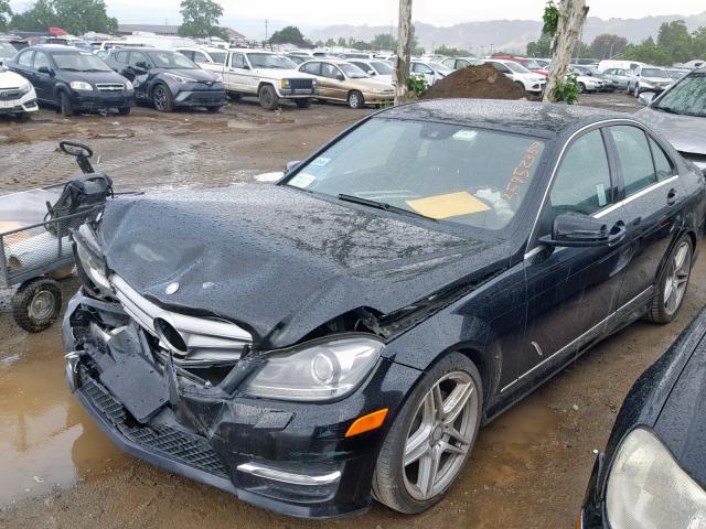 WDDGF4HBXDR260780 - 2013 MERCEDES-BENZ C 250 BLACK photo 2