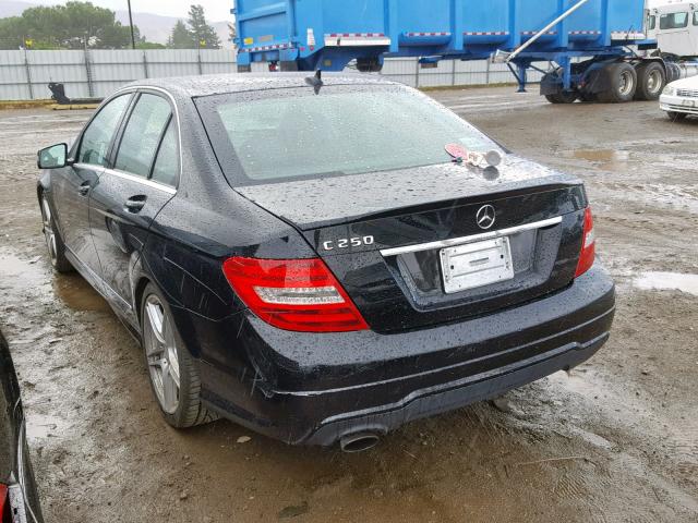 WDDGF4HBXDR260780 - 2013 MERCEDES-BENZ C 250 BLACK photo 3