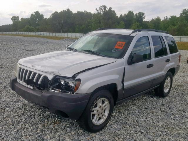 1J4GX48S24C426987 - 2004 JEEP GRAND CHER SILVER photo 2