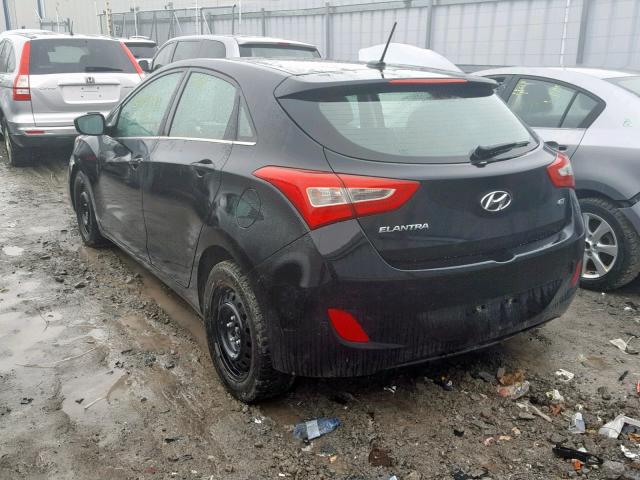 KMHD35LH0GU296921 - 2016 HYUNDAI ELANTRA GT BLACK photo 3