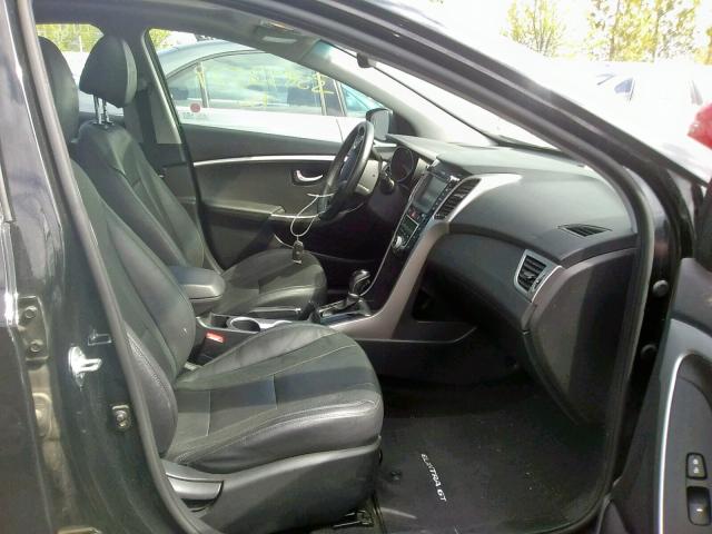 KMHD35LH0GU296921 - 2016 HYUNDAI ELANTRA GT BLACK photo 5