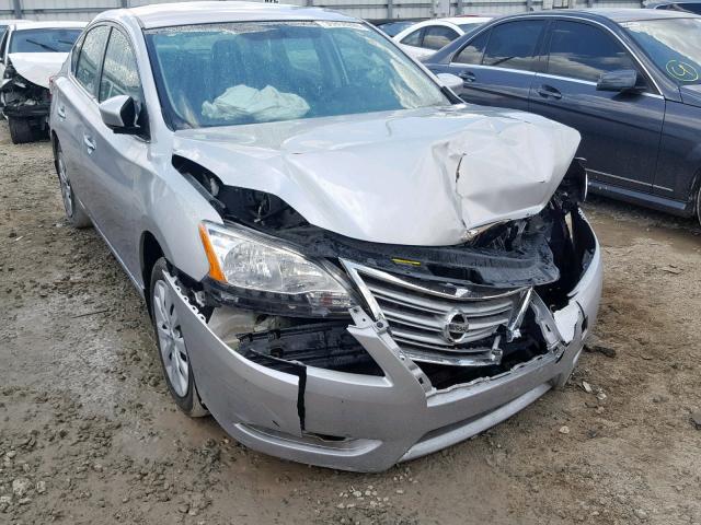 3N1AB7APXDL768826 - 2013 NISSAN SENTRA S SILVER photo 1