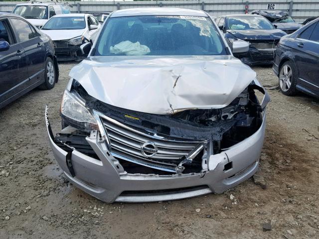 3N1AB7APXDL768826 - 2013 NISSAN SENTRA S SILVER photo 9