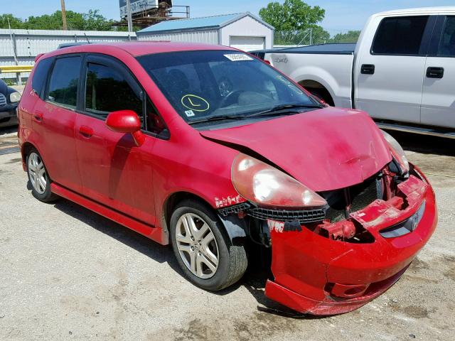 JHMGD38698S025006 - 2008 HONDA FIT SPORT RED photo 1