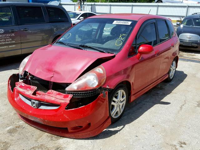 JHMGD38698S025006 - 2008 HONDA FIT SPORT RED photo 2