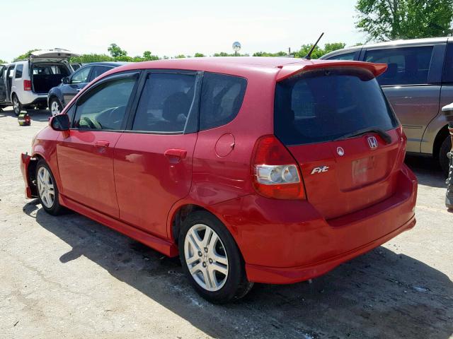 JHMGD38698S025006 - 2008 HONDA FIT SPORT RED photo 3