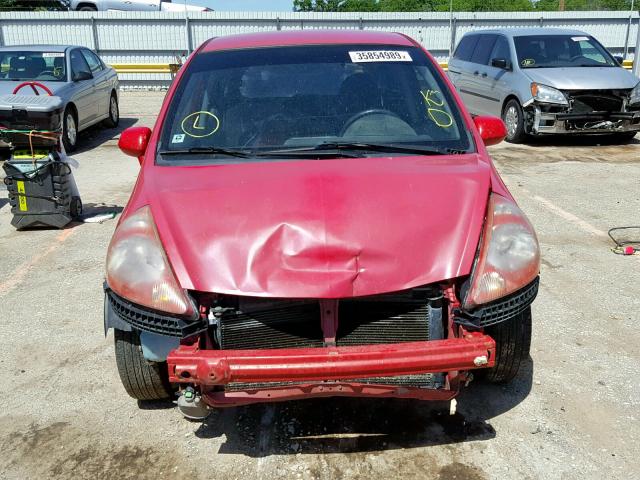 JHMGD38698S025006 - 2008 HONDA FIT SPORT RED photo 9