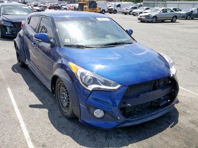 KMHTC6AE5GU299761 - 2016 HYUNDAI VELOSTER T BLUE photo 1