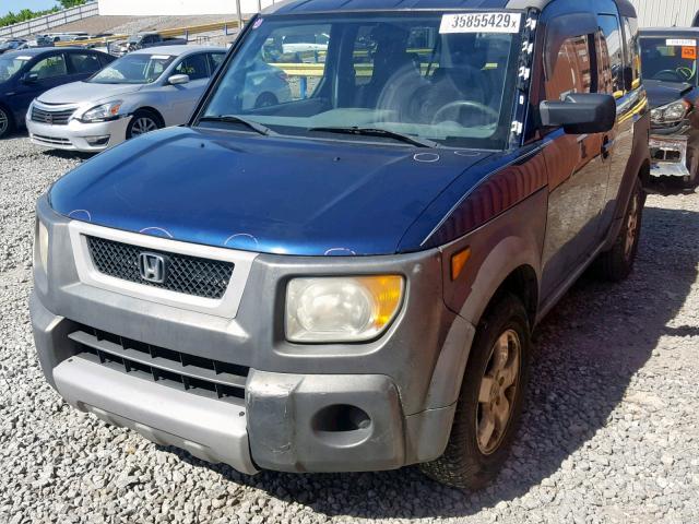 5J6YH285X3L011480 - 2003 HONDA ELEMENT EX BLUE photo 2