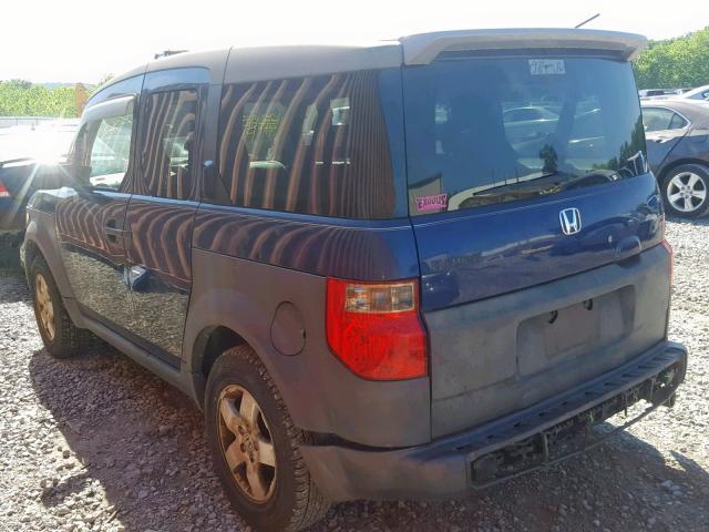 5J6YH285X3L011480 - 2003 HONDA ELEMENT EX BLUE photo 3