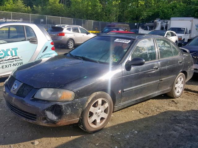 3N1AB51D54L729281 - 2004 NISSAN SENTRA SE- BLACK photo 2