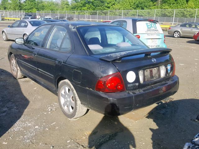 3N1AB51D54L729281 - 2004 NISSAN SENTRA SE- BLACK photo 3