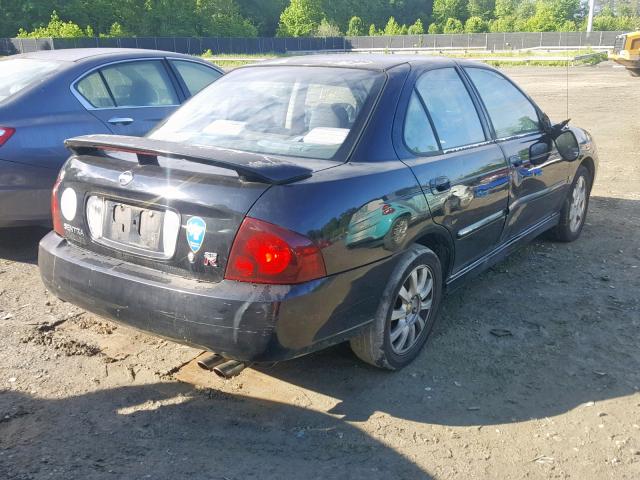 3N1AB51D54L729281 - 2004 NISSAN SENTRA SE- BLACK photo 4