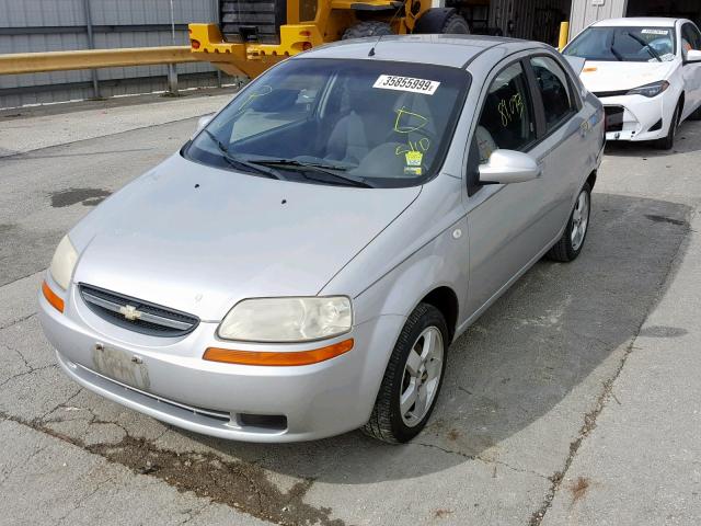 KL1TG56676B526602 - 2006 CHEVROLET AVEO LT SILVER photo 2