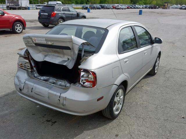 KL1TG56676B526602 - 2006 CHEVROLET AVEO LT SILVER photo 4