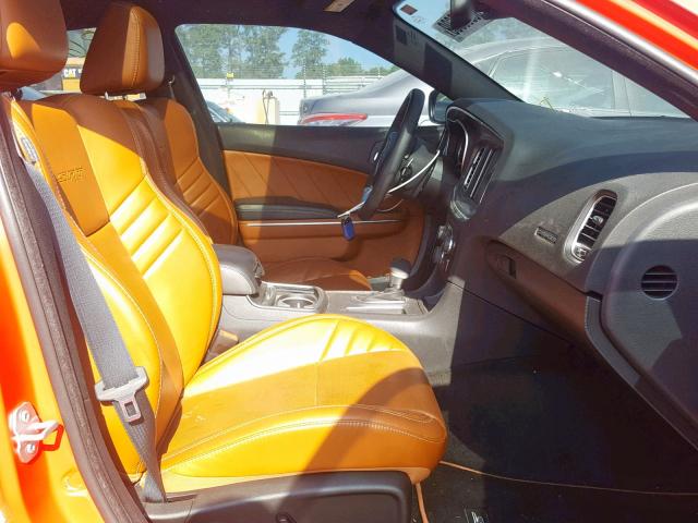 2C3CDXEJ4GH159559 - 2016 DODGE CHARGER SR ORANGE photo 5