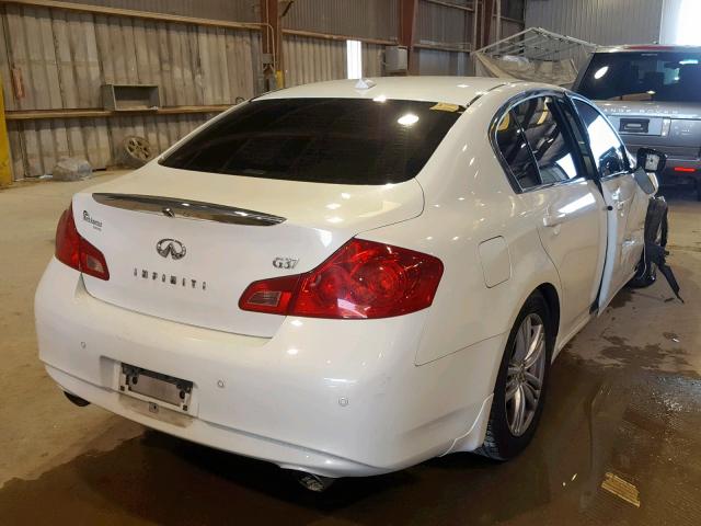 JN1CV6AP2CM621222 - 2012 INFINITI G37 BASE WHITE photo 4