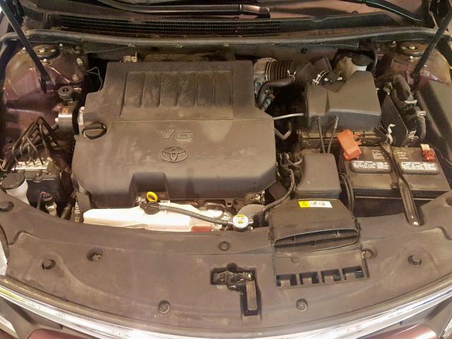 4T1BK1EBXJU285038 - 2018 TOYOTA AVALON XLE RED photo 7