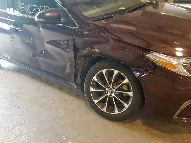 4T1BK1EBXJU285038 - 2018 TOYOTA AVALON XLE RED photo 9