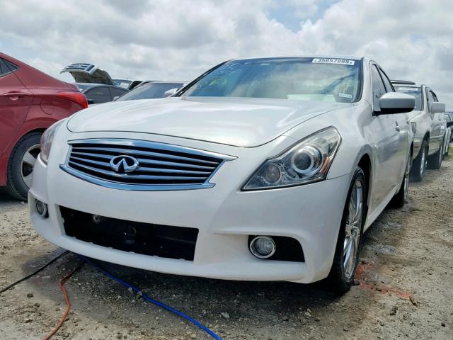 JN1CV6AP7DM717168 - 2013 INFINITI G37 BASE WHITE photo 2