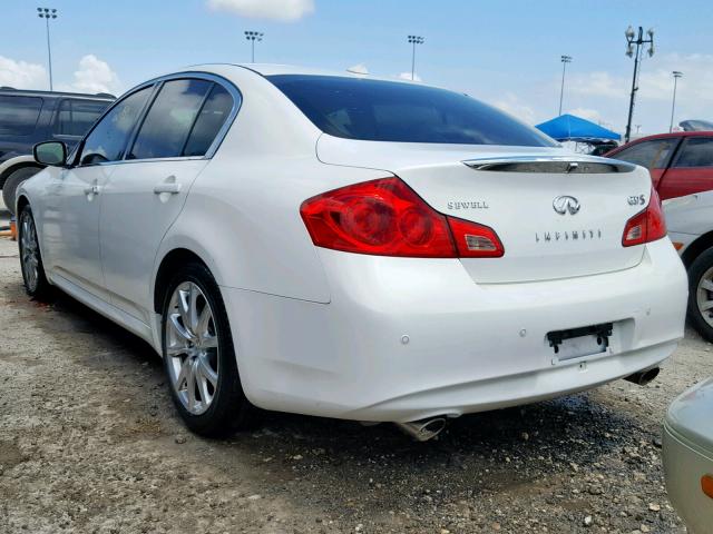 JN1CV6AP7DM717168 - 2013 INFINITI G37 BASE WHITE photo 3