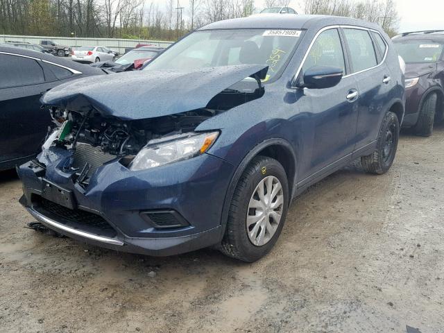 5N1AT2MV5FC854787 - 2015 NISSAN ROGUE S BLUE photo 2