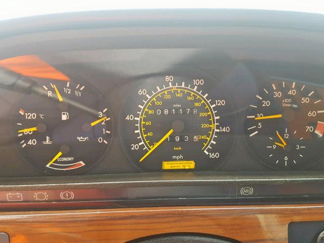 WDB1260221A057885 - 1984 MERCEDES-BENZ 380SE BLUE photo 8