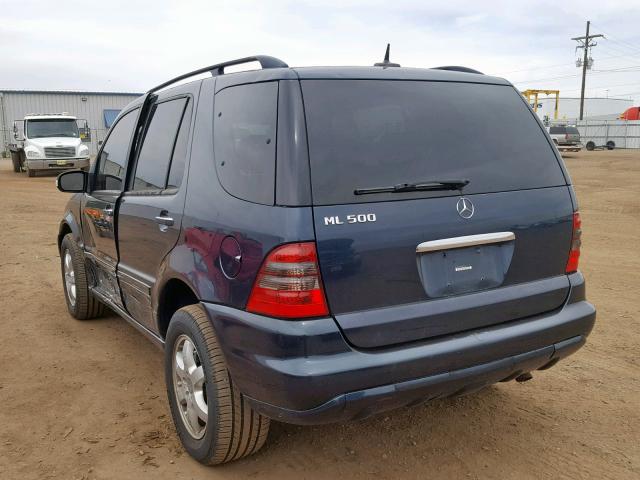 4JGAB75E53A382242 - 2003 MERCEDES-BENZ ML 500 BLUE photo 3