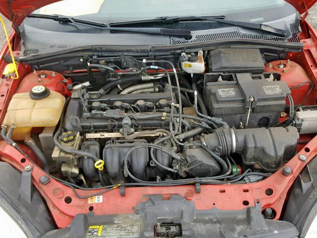 1FAHP34N27W366027 - 2007 FORD FOCUS ZX4 RED photo 7