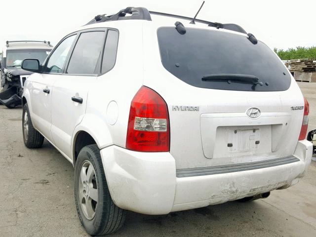 KM8JM12B76U252807 - 2006 HYUNDAI TUCSON GL WHITE photo 3