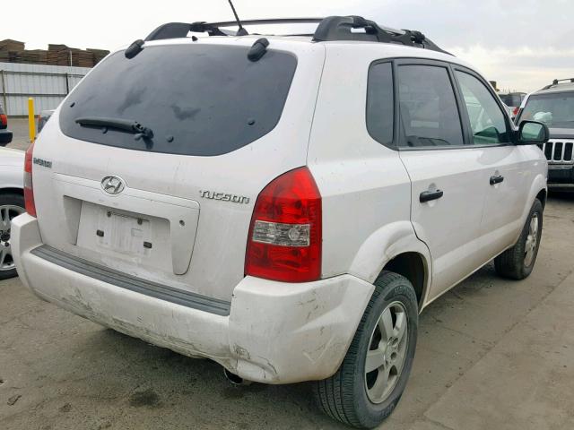 KM8JM12B76U252807 - 2006 HYUNDAI TUCSON GL WHITE photo 4