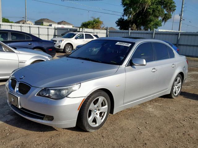 WBANW135X8CN55367 - 2008 BMW 535 I SILVER photo 2