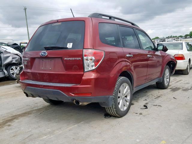 JF2SHBEC8CH420631 - 2012 SUBARU FORESTER L BURGUNDY photo 4