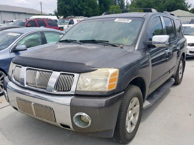 5N1AA08A34N738216 - 2004 NISSAN ARMADA SE GRAY photo 2