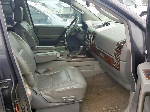 5N1AA08A34N738216 - 2004 NISSAN ARMADA SE GRAY photo 5