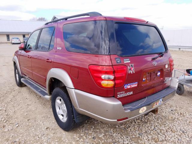 5TDBT44AX2S134010 - 2002 TOYOTA SEQUOIA SR5  photo 3